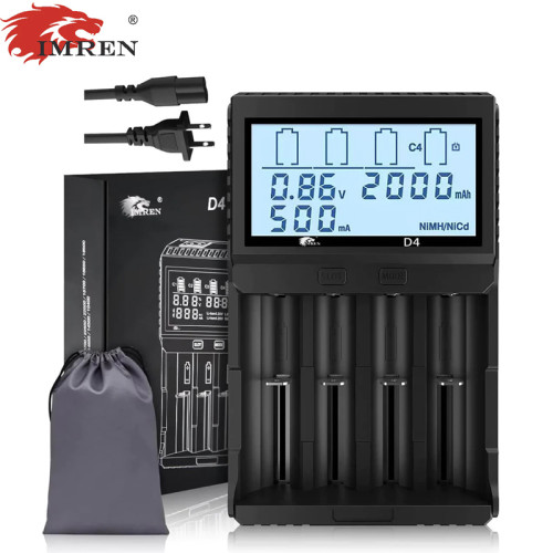 IMREN D4 LED 4 SLOT BATTERY CHARGER 1CT/DISPLAY